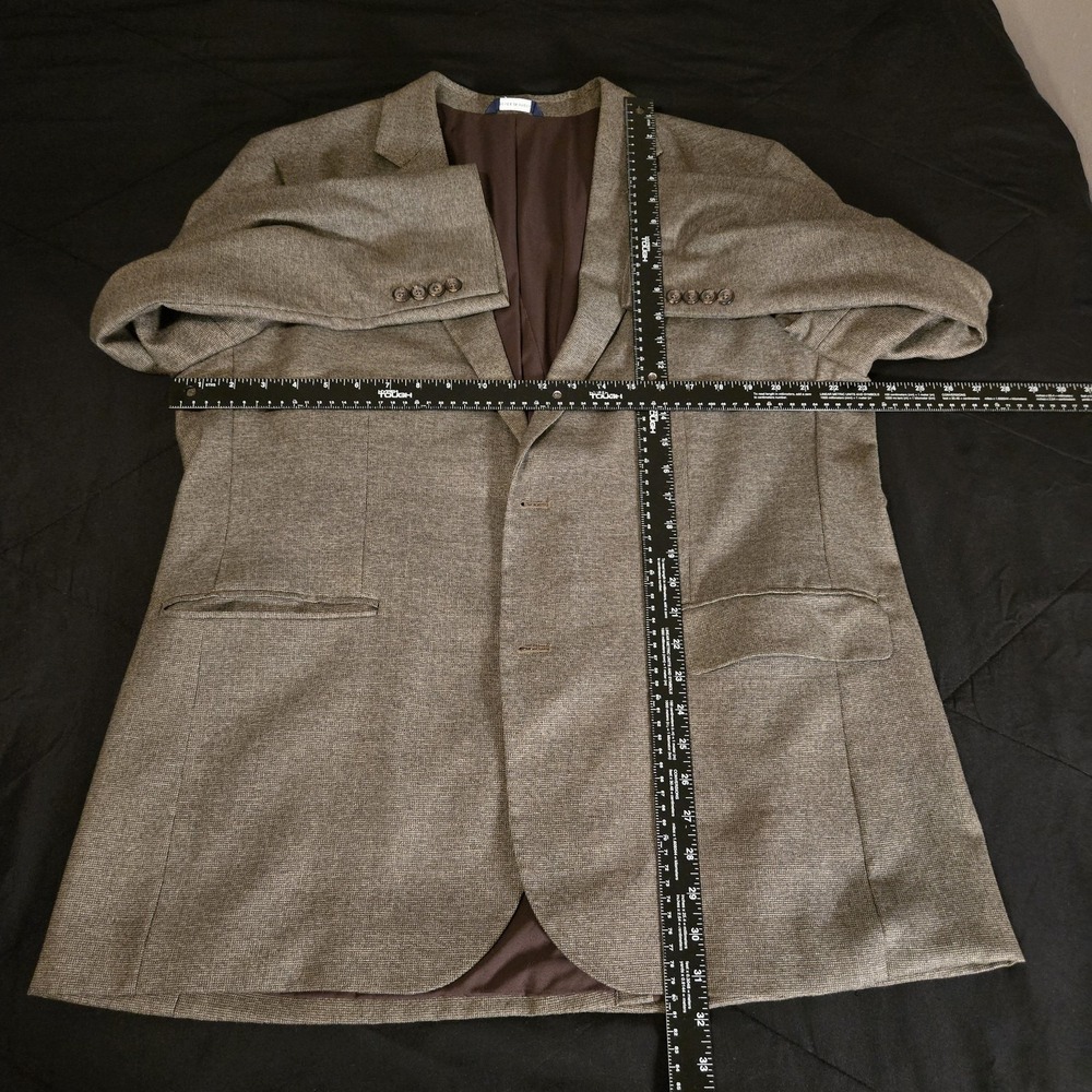 Croft & Barrow Sport Coat Mens 44R Gray Viscose Blend Tweed Classic Fit Stretch - Picture 5 of 12